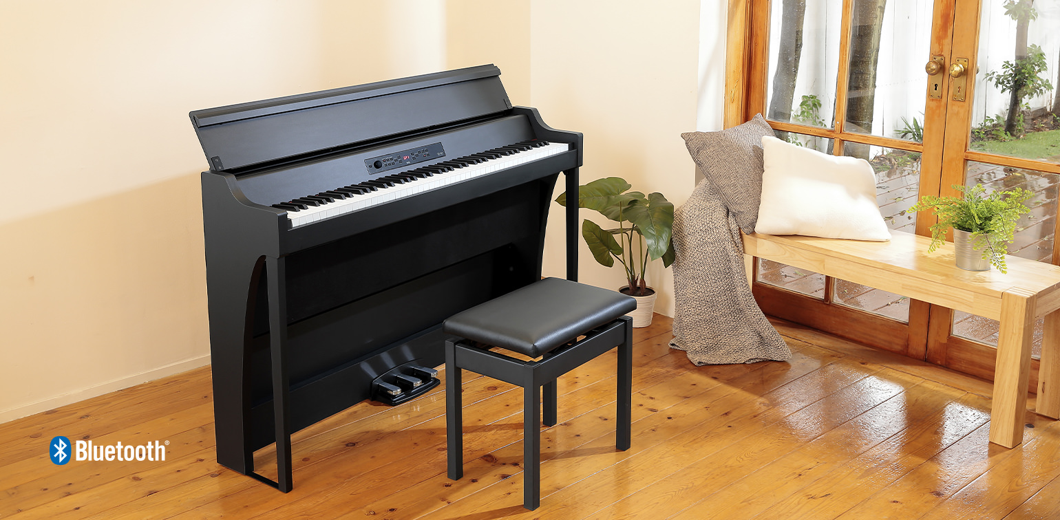 Baldwin grand piano in concert hall